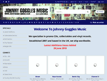 Tablet Screenshot of johnnygogglesmusic.co.uk